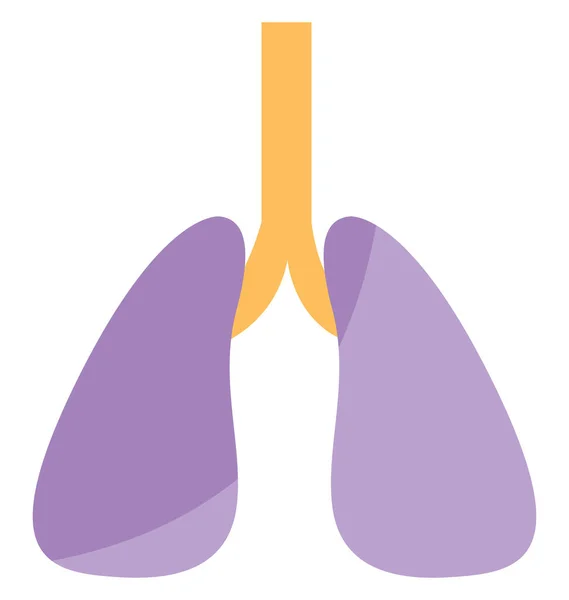 Pulmones Sanos Ilustración Iconos Vector Sobre Fondo Blanco — Archivo Imágenes Vectoriales