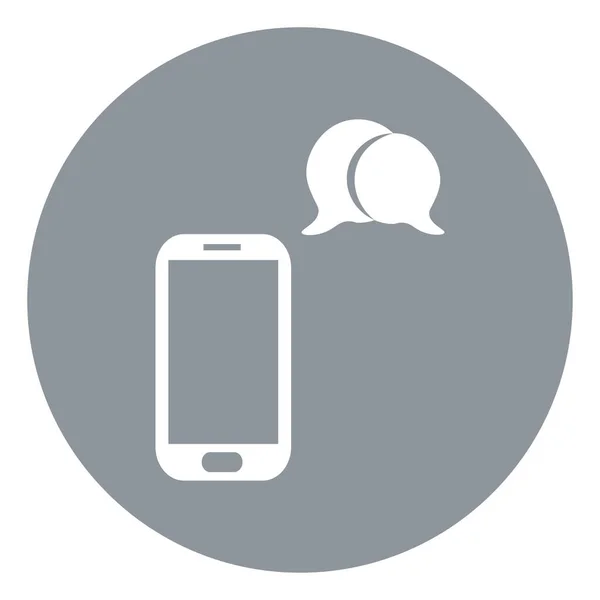 Chat Telefonica Icona Illustrazione Vettore Sfondo Bianco — Vettoriale Stock