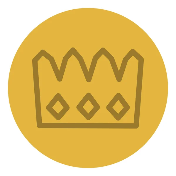 Corona Monarquía Ilustración Del Icono Vector Sobre Fondo Blanco — Archivo Imágenes Vectoriales