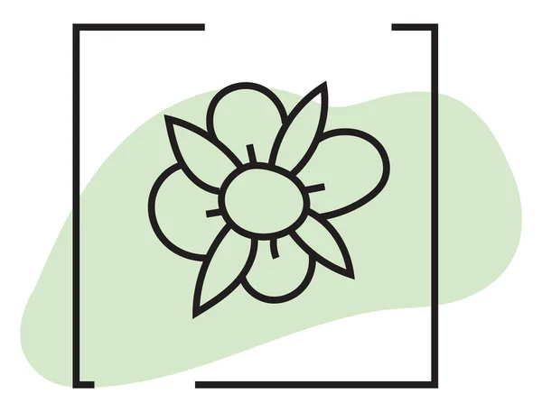 Minimale Fleur Mignonne Illustration Icône Vecteur Sur Fond Blanc — Image vectorielle