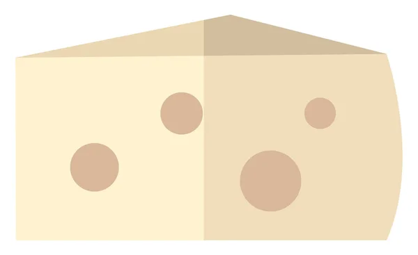 Queso Con Agujeros Icono Ilustración Vector Sobre Fondo Blanco — Vector de stock