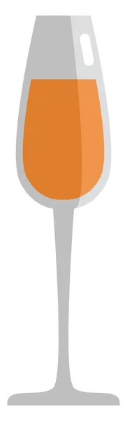 Verre Champagne Illustration Icône Vecteur Sur Fond Blanc — Image vectorielle