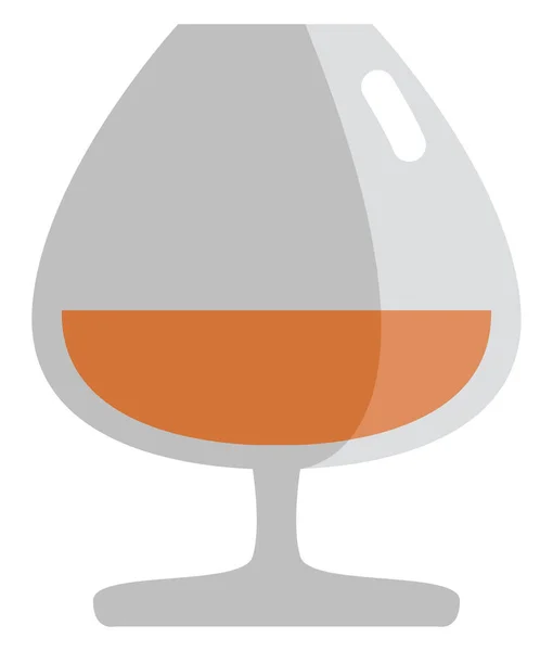 Glas Cognac Icoon Illustratie Vector Witte Achtergrond — Stockvector