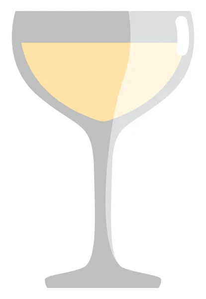 Breed Glas Champagne Icoon Illustratie Vector Witte Achtergrond — Stockvector