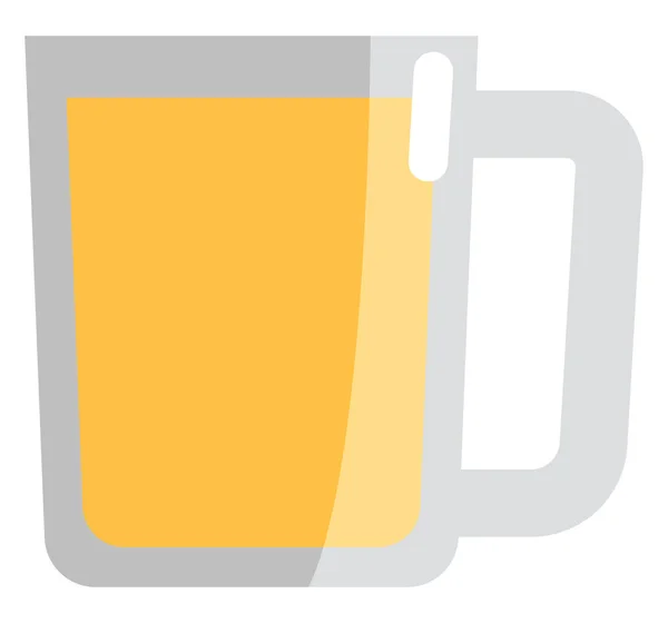 Glas Bier Symbolabbildung Vektor Auf Weißem Hintergrund — Stockvektor