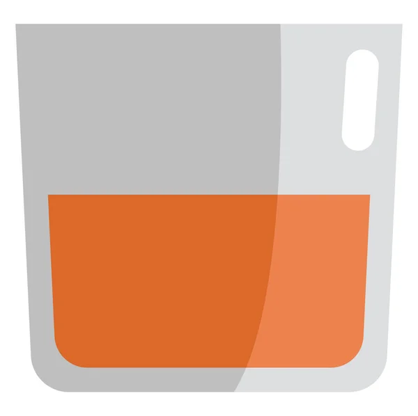 Glas Whisky Ikon Illustration Vektor Vit Bakgrund — Stock vektor