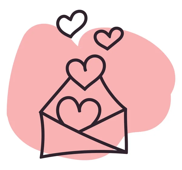 Love Letter Icon Illustration Vector White Background — Stock Vector