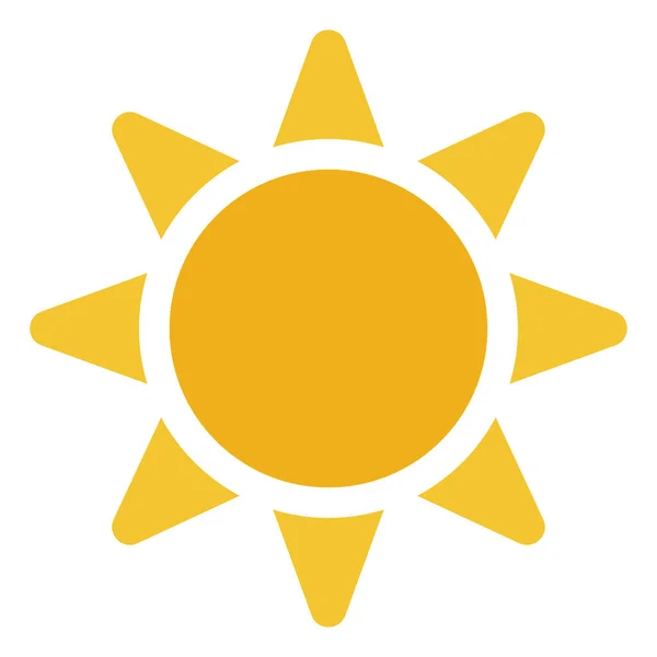 Letní Slunce Ikona Ilustrace Vektor Bílém Pozadí — Stockový vektor