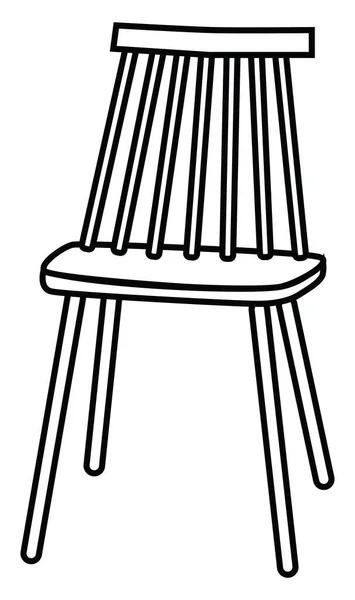 Chaise Bois Illustration Icône Vecteur Sur Fond Blanc — Image vectorielle