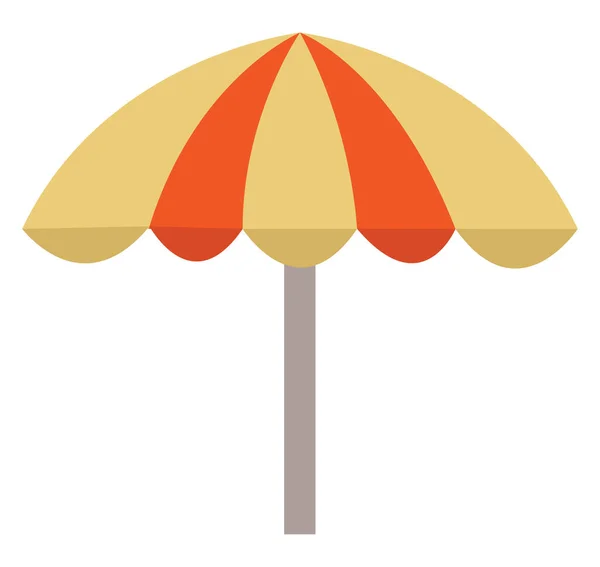 Roter Und Gelber Regenschirm Symbolabbildung Vektor Auf Weißem Hintergrund — Stockvektor