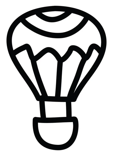 Naphőlégballon Ikon Illusztráció Vektor Fehér Háttér — Stock Vector
