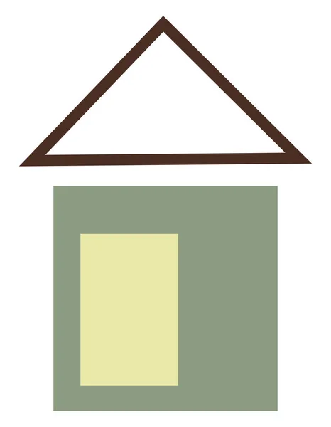 Casa Verde Simple Ilustración Icono Vector Sobre Fondo Blanco — Archivo Imágenes Vectoriales