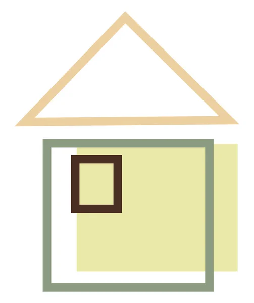 Groene Hut Icoon Illustratie Vector Witte Achtergrond — Stockvector