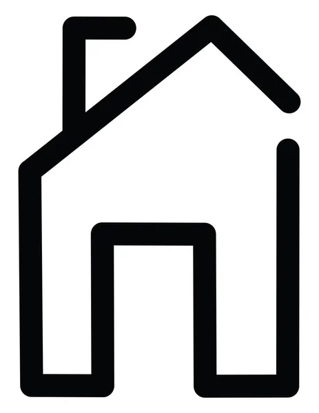 Small Cottage Icon Illustration Vector White Background — Stock Vector