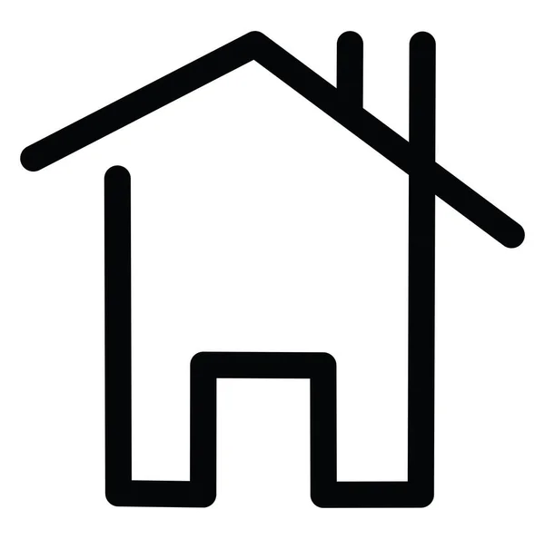 House Windows Icon Illustration Vector White Background — Stock Vector
