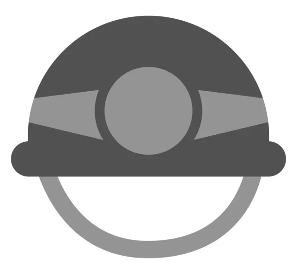 Серый Шлем Иконка Вектор Белом Фоне — стоковый вектор