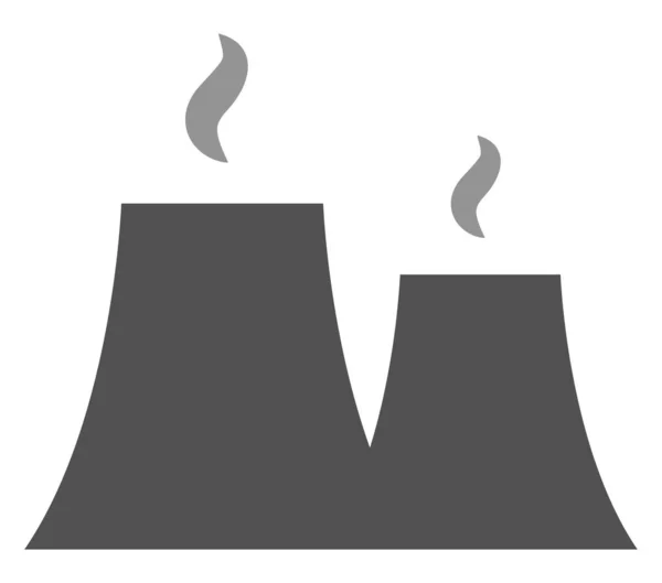发电厂 图标说明 白色背景上的矢量 — 图库矢量图片