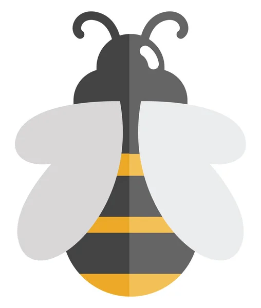 Abeja Cultivada Ilustración Icono Vector Sobre Fondo Blanco — Archivo Imágenes Vectoriales