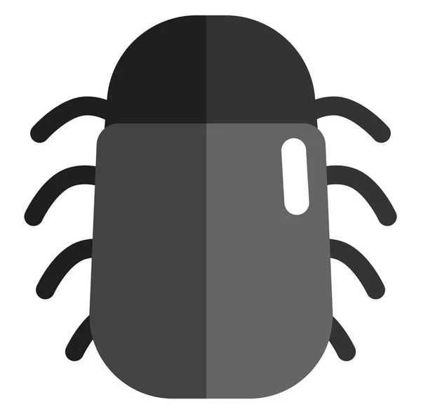 Cucaracha Negra Icono Ilustración Vector Sobre Fondo Blanco — Archivo Imágenes Vectoriales