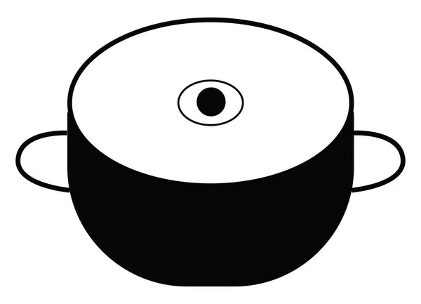 Μεγάλο Τηγάνι Σάλτσα Εικόνα Εικονίδιο Διάνυσμα Λευκό Φόντο — Διανυσματικό Αρχείο
