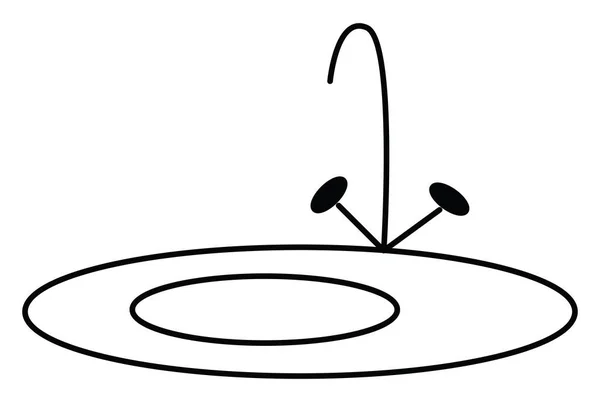 厨房水池 图标插图 白色背景上的矢量 — 图库矢量图片