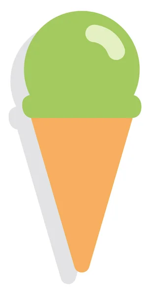 Gelato Verde Ícone Ilustração Vetor Sobre Fundo Branco —  Vetores de Stock