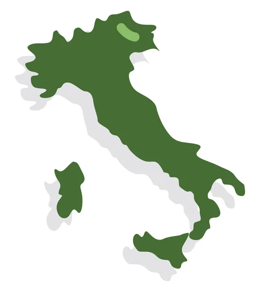 Map Italy Icon Illustration Vector White Background — Stock Vector