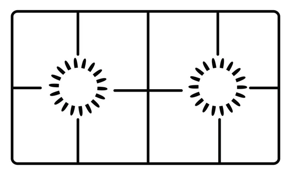 Gasherd Der Küche Symbolabbildung Vektor Auf Weißem Hintergrund — Stockvektor