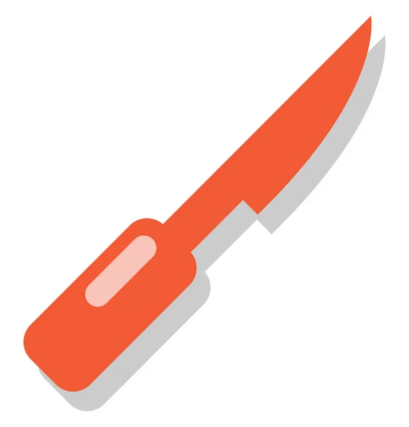 Cuchillo Cocina Rojo Icono Ilustración Vector Sobre Fondo Blanco — Vector de stock