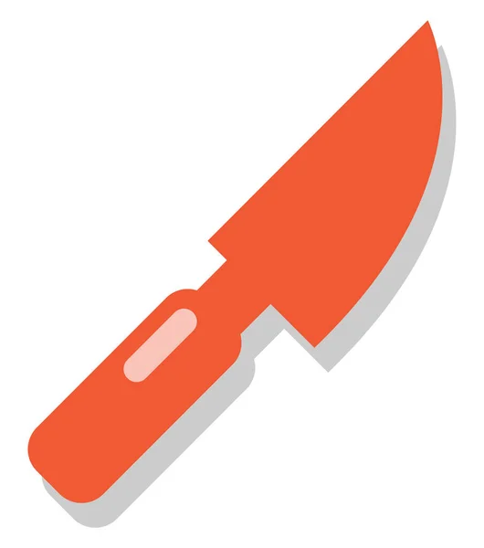 Cuchillo Rojo Icono Ilustración Vector Sobre Fondo Blanco — Vector de stock