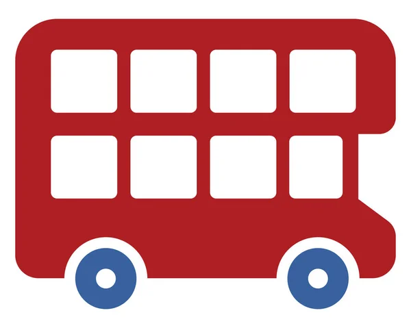 Englands Rode Bus Pictogram Illustratie Vector Witte Achtergrond — Stockvector