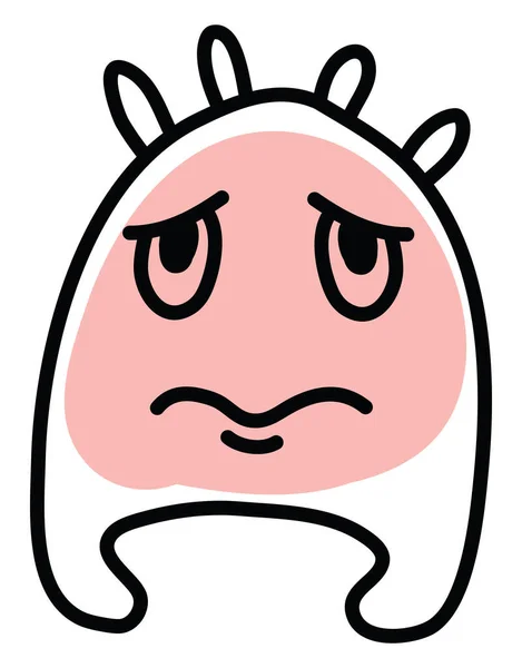 Fat Sad Monster Icon Illustration Vector White Background — Stock Vector