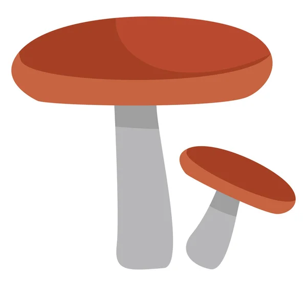 Deux Champignons Russula Illustration Icône Vecteur Sur Fond Blanc — Image vectorielle