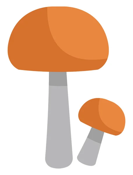 Orange Cap Mushroom Icon Illustration Vector White Background — Stock Vector