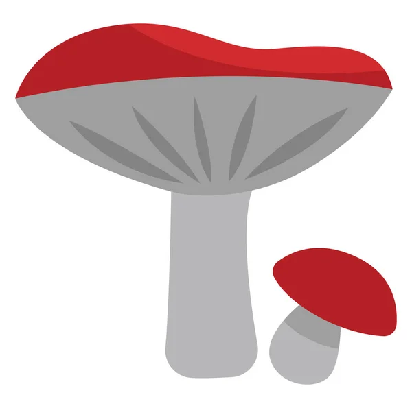 Russulaceae Rojo Icono Ilustración Vector Sobre Fondo Blanco — Vector de stock