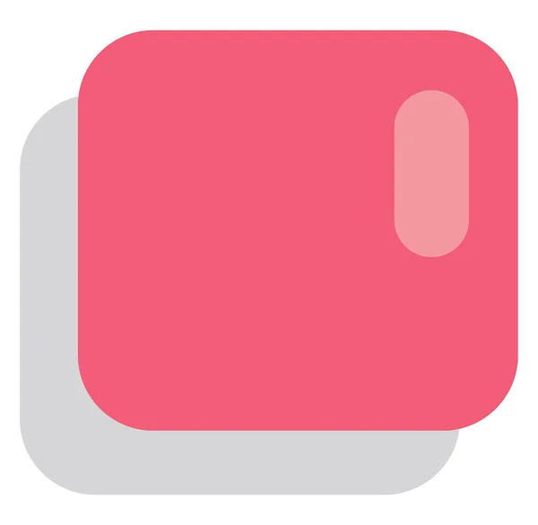 ピンクのボタン アイコンのイラスト 白い背景のベクトル — ストックベクタ