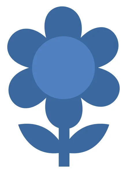 Блакитна Квітка Ілюстрація Піктограм Вектор Білому Тлі — стоковий вектор