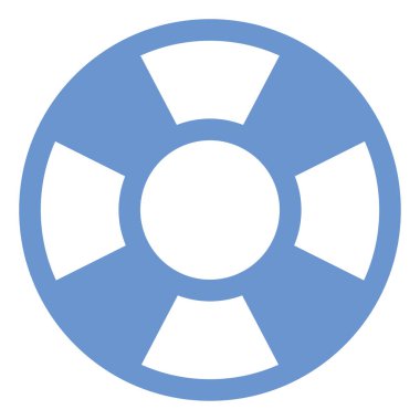 Mavi can simidi, simge illüstrasyonu, beyaz arkaplanda vektör