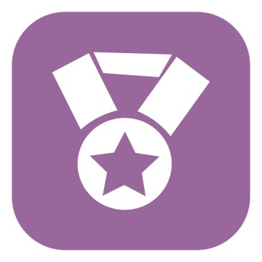 Ayırt madalyası, simge illüstrasyonu, beyaz arkaplanda vektör