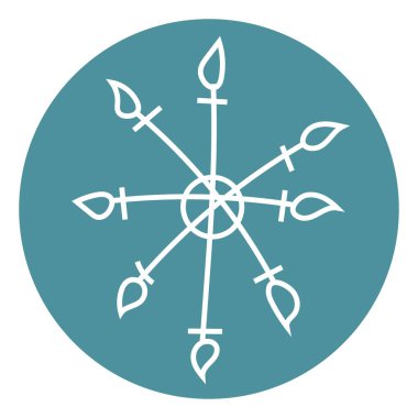 Kristal kar tanesi, simge illüstrasyonu, beyaz arkaplan üzerindeki vektör