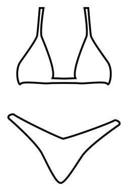 Yaz mayosu, ikon illüstrasyonu, beyaz arkaplanda vektör