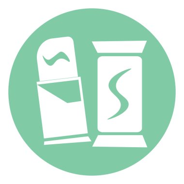 İki çikolata, simge illüstrasyonu, beyaz arkaplanda vektör