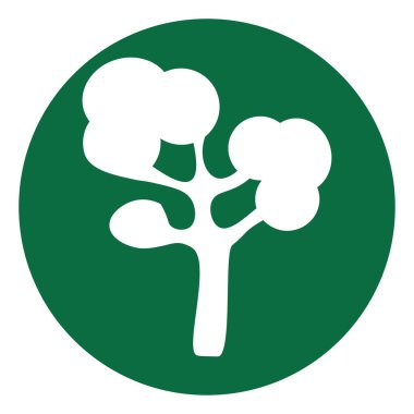 Yulan manolya ağacı, simge illüstrasyonu, beyaz arkaplanda vektör