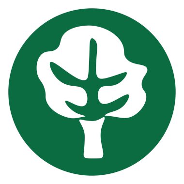 Ağlayan söğüt, simge illüstrasyonu, beyaz arkaplanda vektör