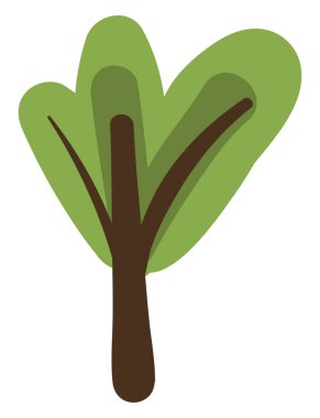 Ekmek meyvesi ağacı, simge illüstrasyonu, beyaz arkaplanda vektör