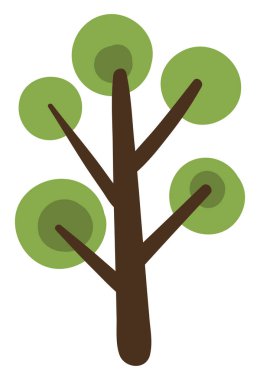 Cennet ağacı, ikon illüstrasyonu, beyaz arkaplanda vektör