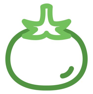 Taze domates, simge illüstrasyonu, beyaz arkaplanda vektör