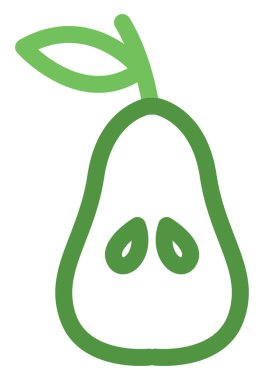 İkiye böl, simge illüstrasyonu, beyaz arkaplan üzerindeki vektör