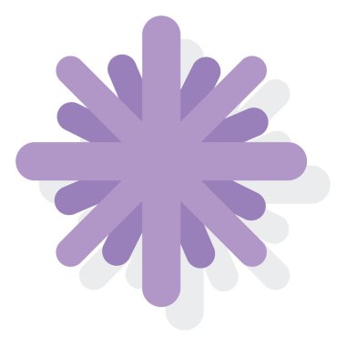 Mor kar tanesi, simge illüstrasyonu, beyaz arkaplanda vektör