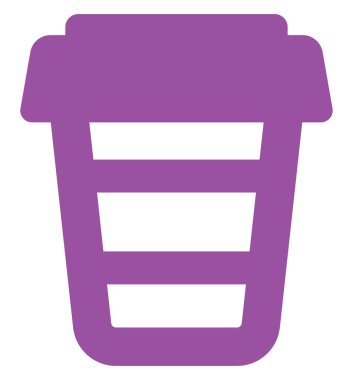 Paket kahve, ikon illüstrasyon, beyaz arkaplanda vektör